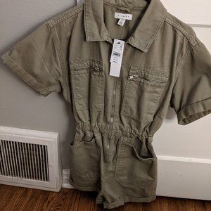 Topshop Green Utility Romper
